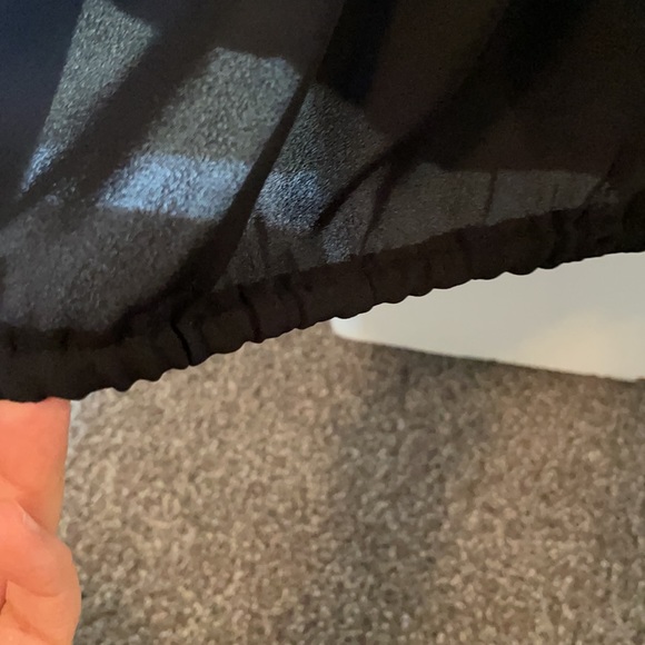 NY Collection Black Semi Sheer Top with Details - Picture 4 of 4